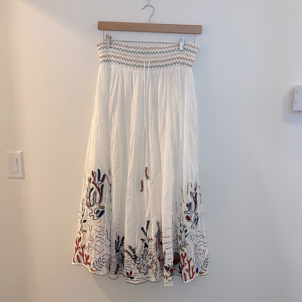 Zara maxi skirt with ocean detail